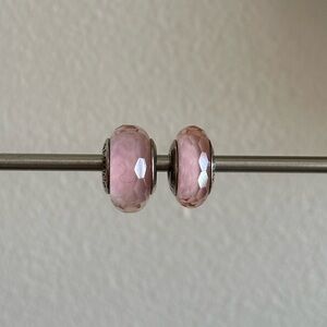 Pink Faceted Muranos